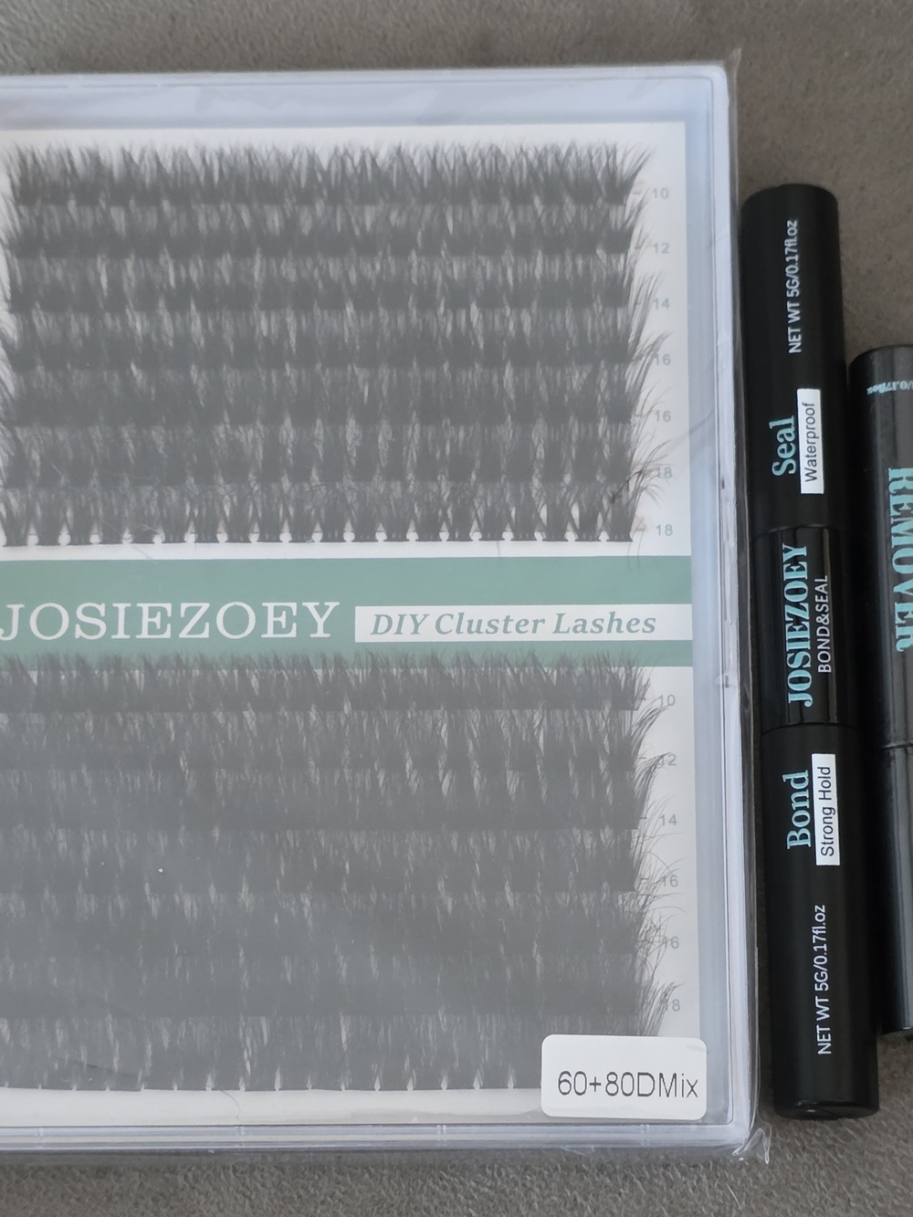 Black DIY Cluster Lashes with Bond & Seal